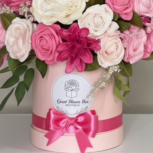 Giant Pink Flower Arrangement – 44" Luxury Rose, Peony & Carnation Gift Box