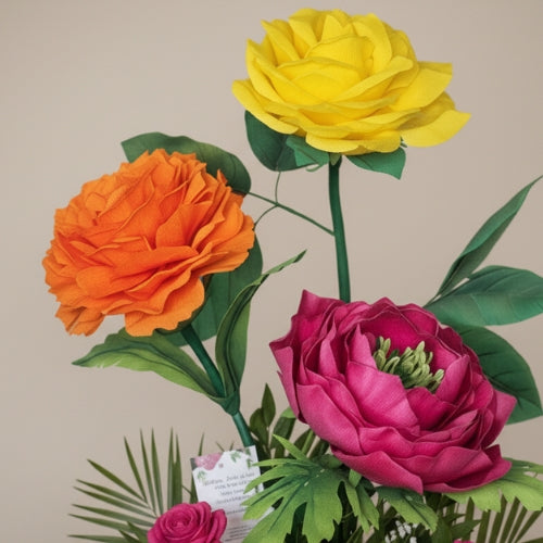 Cheerful Funeral Spray – Handcrafted Giant Foam Flowers
