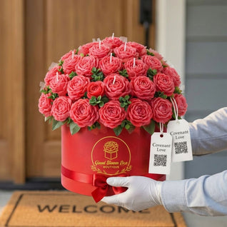 Velvet Red Rose™ Signature Flower Candle Bouquet