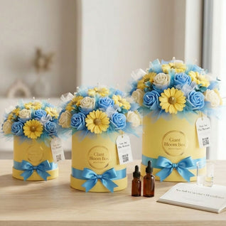 Sunny Skies™ Signature Flower Candle Bouquet