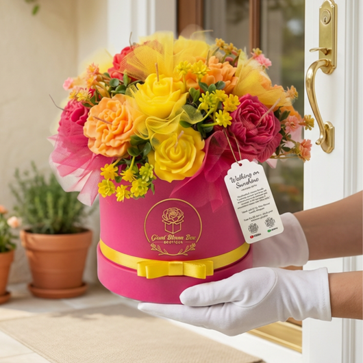 Walking on Sunshine Artisan Flower Candle Bouquet