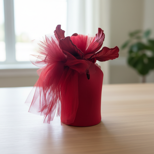 Artisan Handcrafted Candle Box – Red Rose