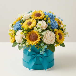 Sunburst & Sky™ Signature Flower Candle Bouquet