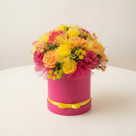Walking on Sunshine Artisan Flower Candle Bouquet