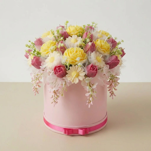 Pastel Dreams™ Signature Flower Candle Bouquet