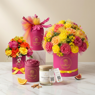Ultimate Luxury Floral & Candle Gift Box-Walking On Sunshine
