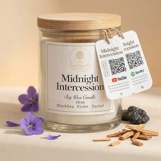 Midnight Intercession™ Candle | Black Sea • Violet • Santal