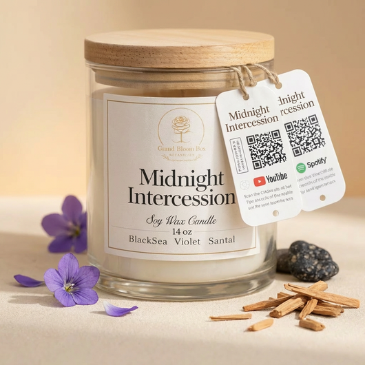 Midnight Intercession™ Candle | Black Sea • Violet • Santal