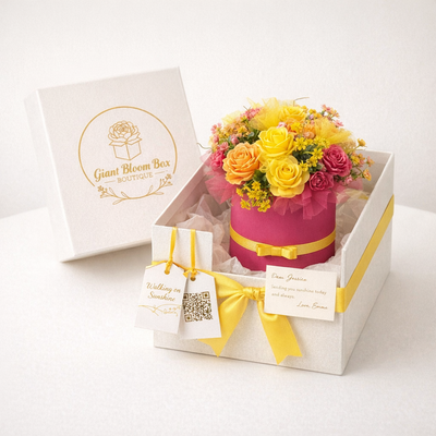 Walking on Sunshine Artisan Flower Candle Bouquet