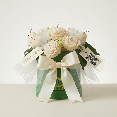 The Ivory Blessing™ Signature Flower Candle Bouquet