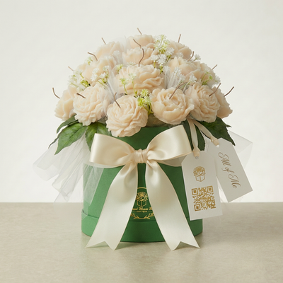 The Ivory Blessing™ Signature Flower Candle Bouquet