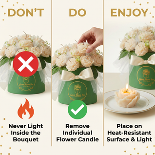 The Ivory Blessing™ Signature Flower Candle Bouquet