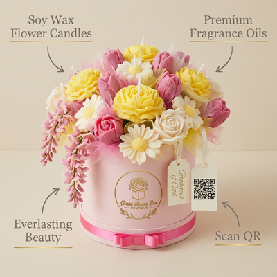 Pastel Dreams™ Signature Flower Candle Bouquet