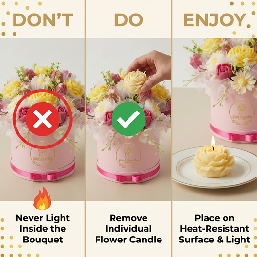 Pastel Dreams™ Signature Flower Candle Bouquet