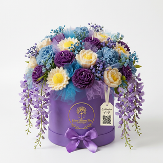 Purple Majesty™ Signature  Flower Candle Bouquet