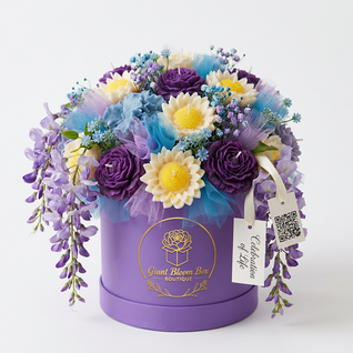 Purple Majesty™ Signature  Flower Candle Bouquet