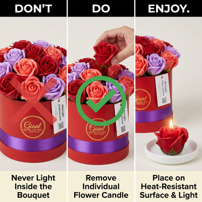 Fire & Glory™ Signature Flower Candle Bouquet