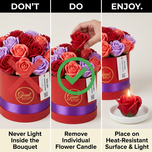Fire & Glory™ Signature Flower Candle Bouquet