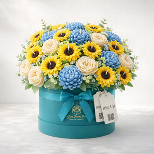 Sunburst & Sky™ Signature Flower Candle Bouquet