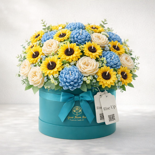 Sunburst & Sky™ Signature Flower Candle Bouquet