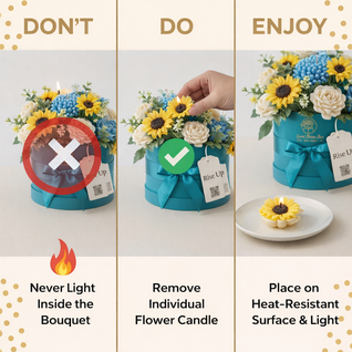 Sunburst & Sky™ Signature Flower Candle Bouquet