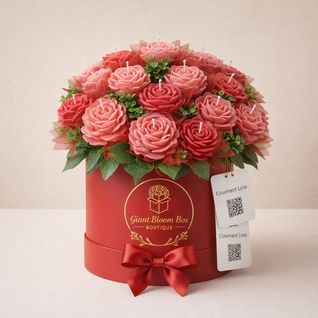 Velvet Red Rose™ Signature Flower Candle Bouquet