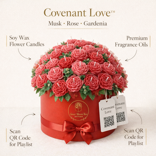Velvet Red Rose™ Signature Flower Candle Bouquet
