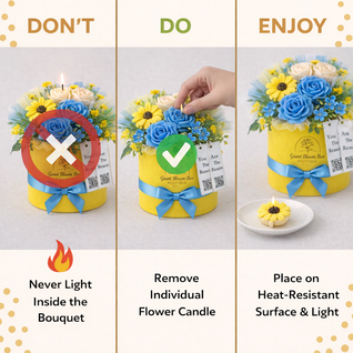 Sunny Skies™ Signature Flower Candle Bouquet