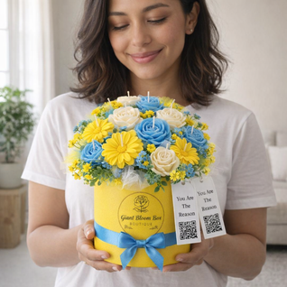 Sunny Skies™ Signature Flower Candle Bouquet