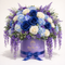 Lavender Dream | Purple & Blue Luxury Silk Flower Hatbox