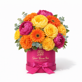 Tropical Punch — Pink, Yellow & Orange Silk Floral Arrangement