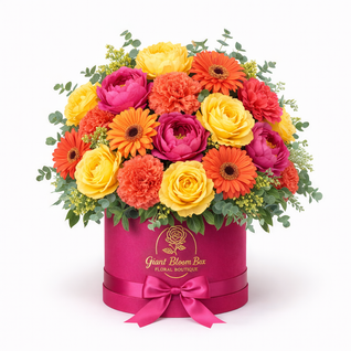 Tropical Punch — Pink, Yellow & Orange Silk Floral Arrangement
