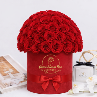 Lush Red Romance — Premium Red Rose Silk Floral Arrangement