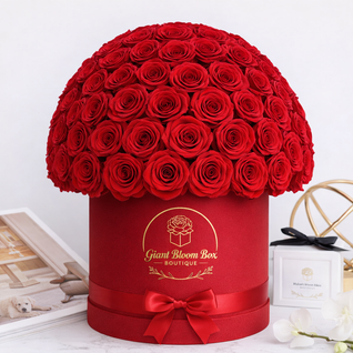 Lush Red Romance — Premium Red Rose Silk Floral Arrangement