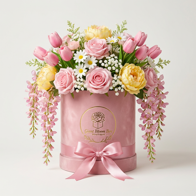 Jubilee Sunshine — Pink and Yellow Silk Floral Arrangement