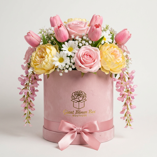 Jubilee Sunshine — Pink and Yellow Silk Floral Arrangement