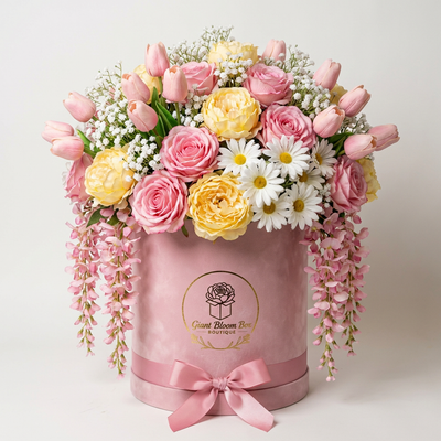 Jubilee Sunshine — Pink and Yellow Silk Floral Arrangement