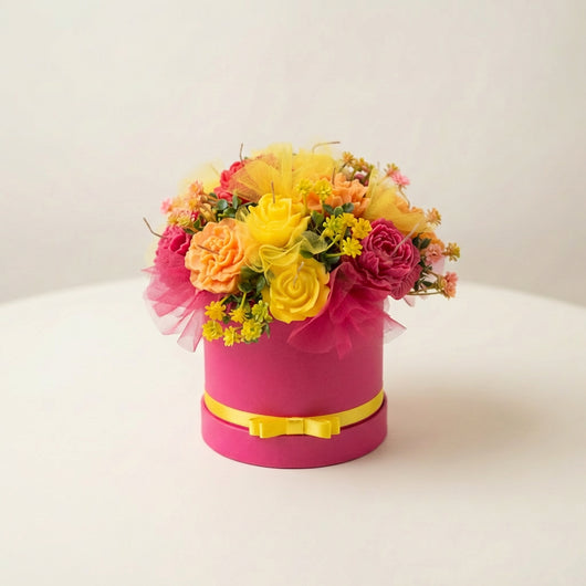 Walking on Sunshine Artisan Flower Candle Bouquet