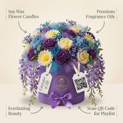 Purple Majesty™ Signature  Flower Candle Bouquet